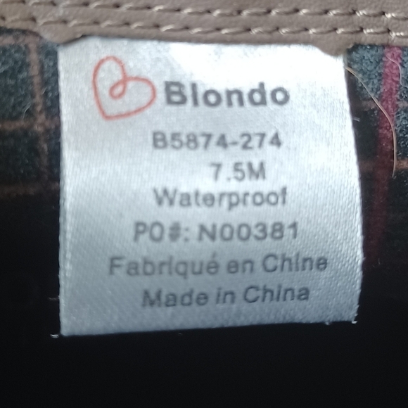 Blondo Nelli Ankle Boot Olive Green Brown Heeled Waterproof 7.5 - Picture 5 of 5